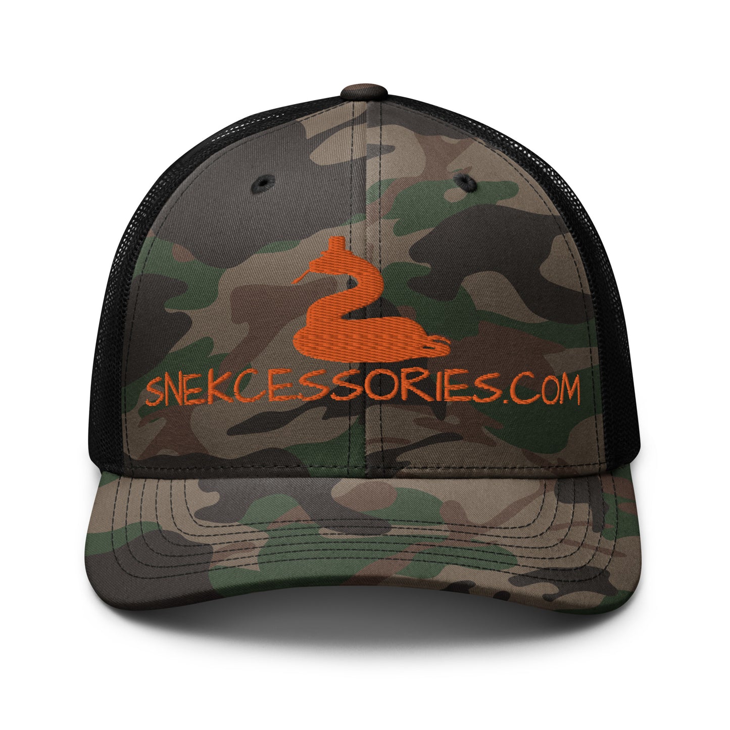 Gorra de camionero con logotipo de camuflaje de Snekcessories