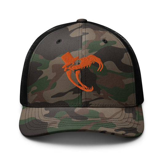 Camo Snake Skull Trucker Hat