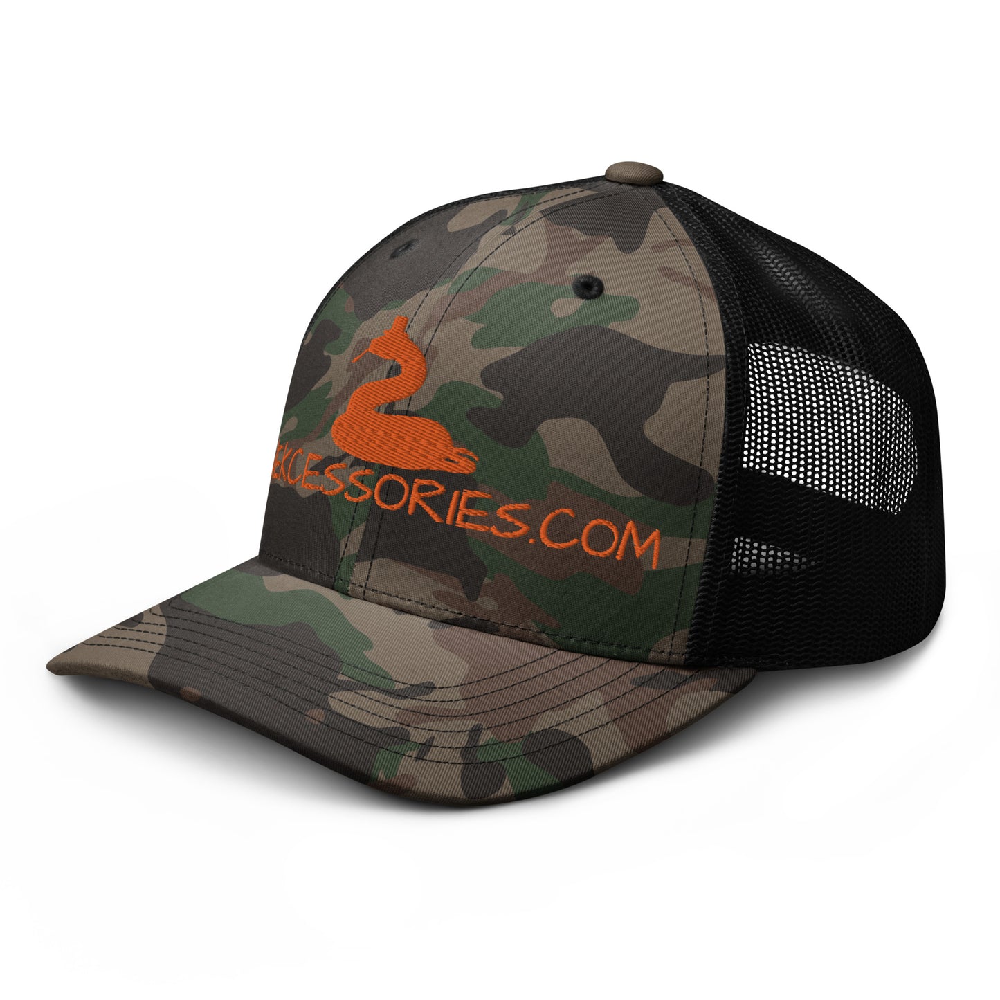 Gorra de camionero con logotipo de camuflaje de Snekcessories