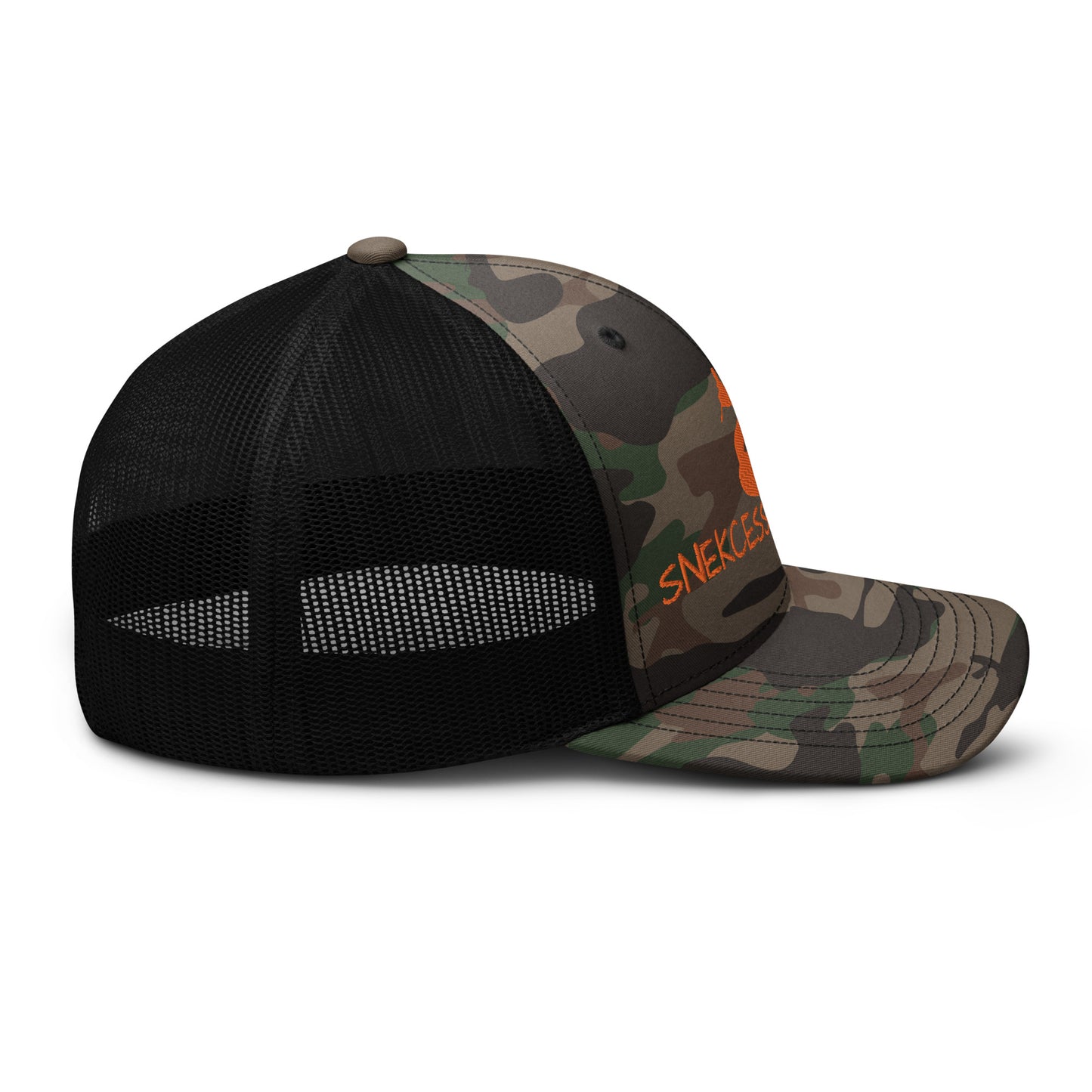 Gorra de camionero con logotipo de camuflaje de Snekcessories