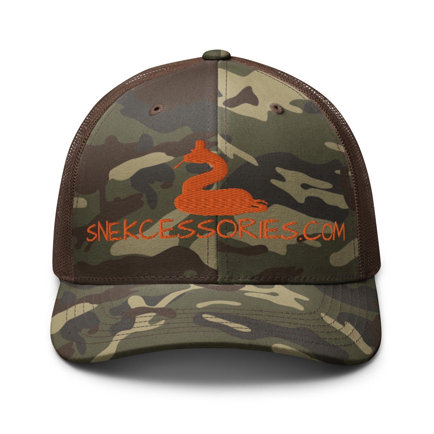 Gorra de camionero con logotipo de camuflaje de Snekcessories