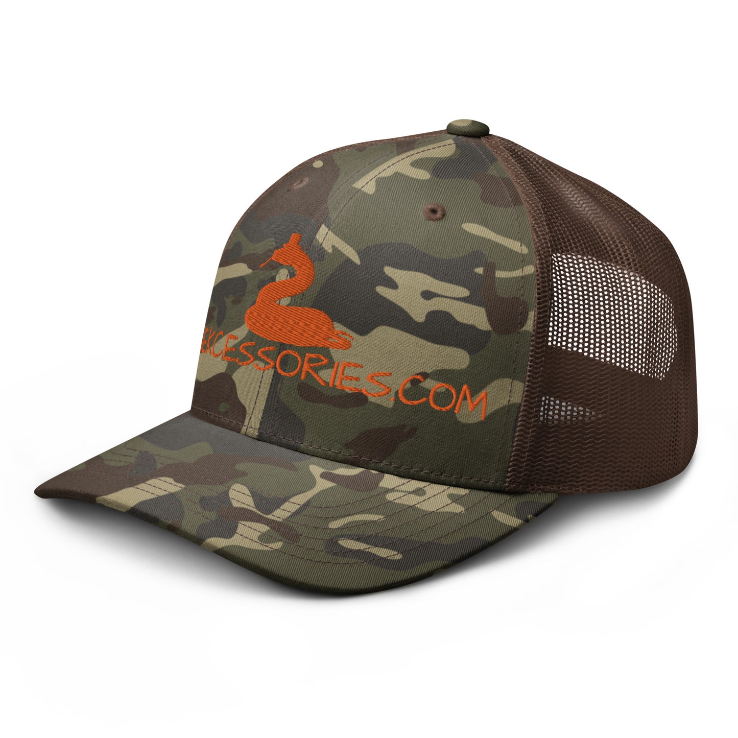 Gorra de camionero con logotipo de camuflaje de Snekcessories