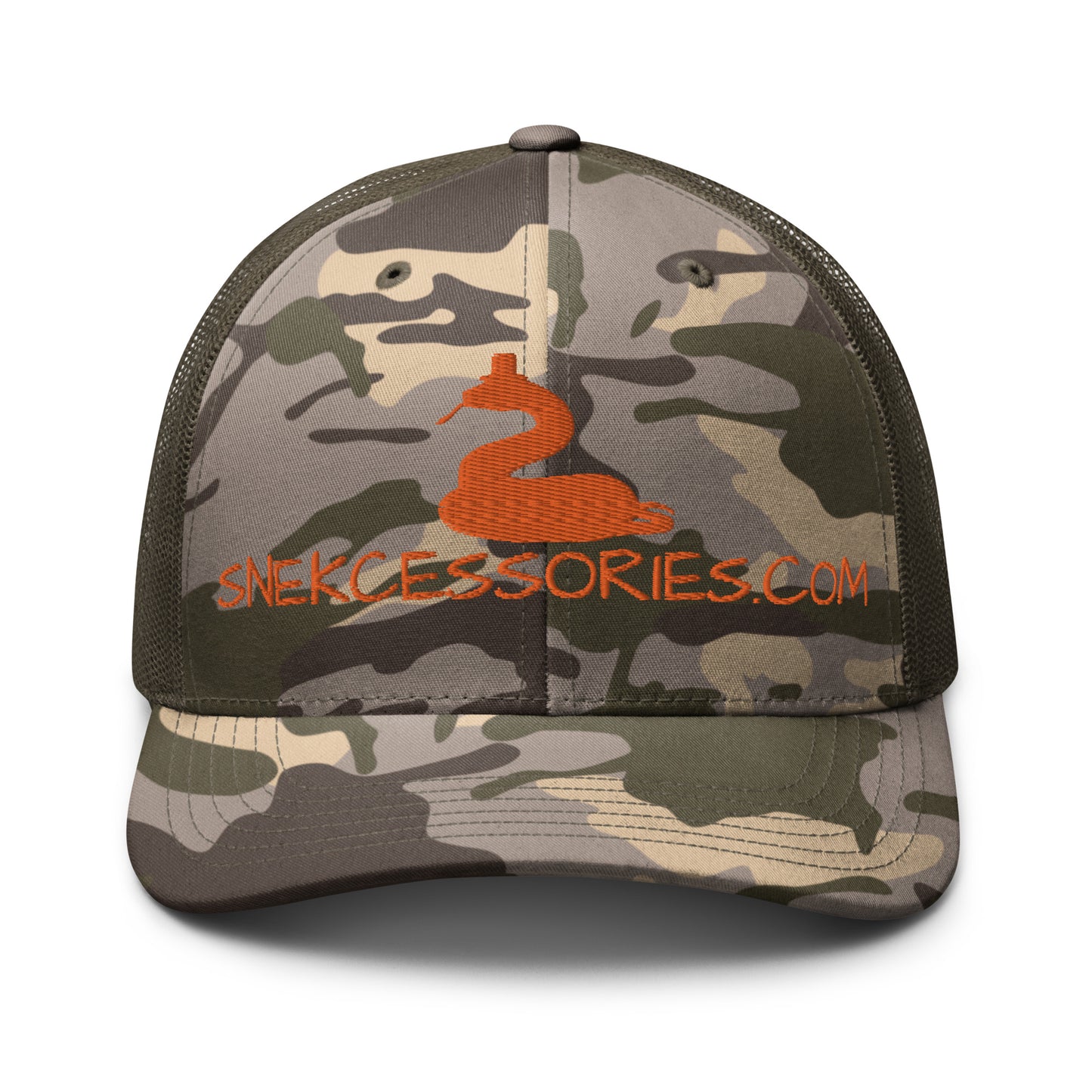 Gorra de camionero con logotipo de camuflaje de Snekcessories