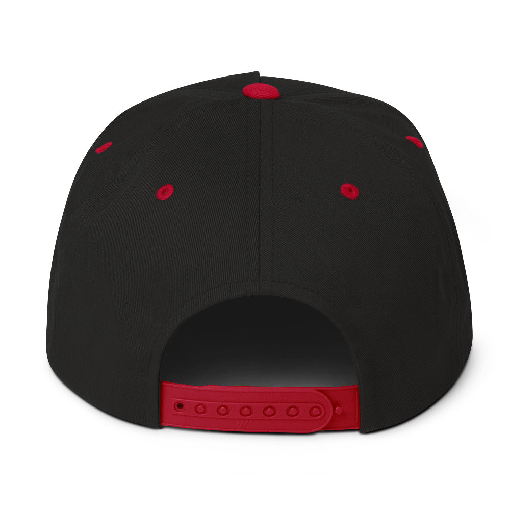 Snekcessories Red Logo Flat Brim Hat