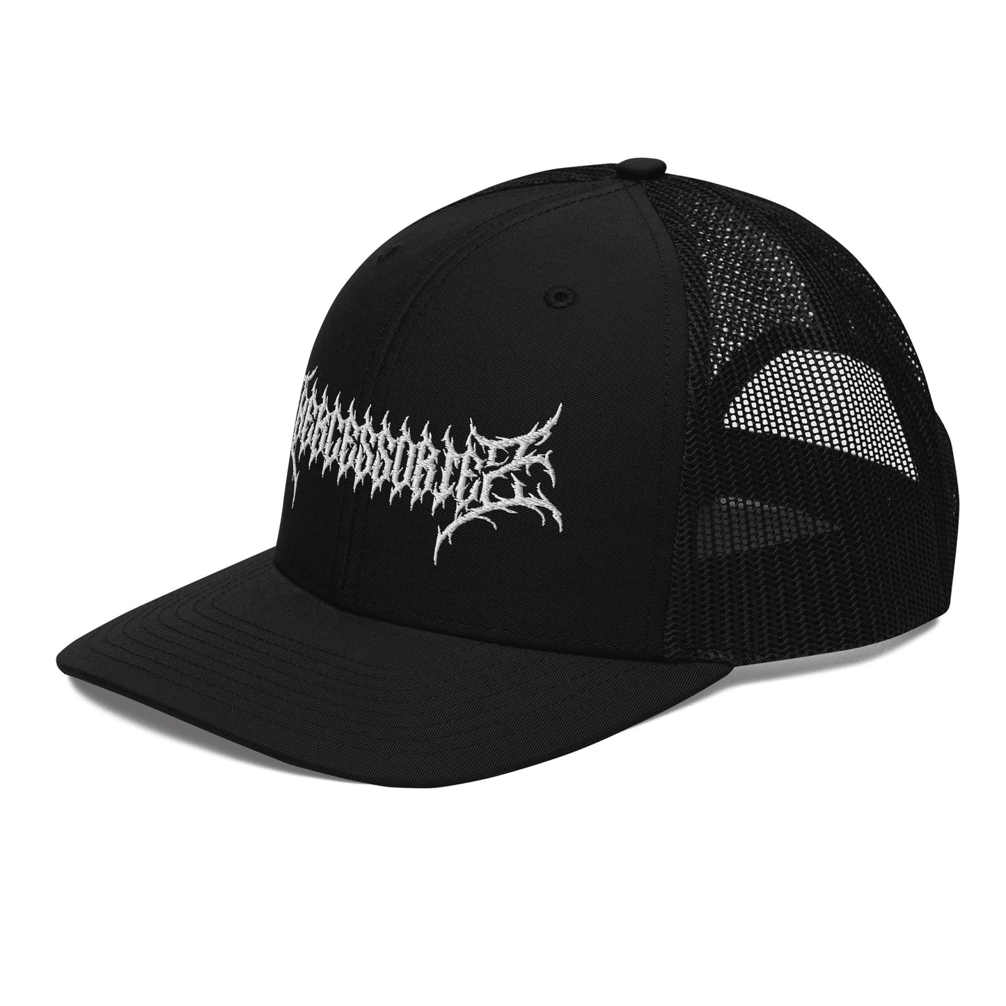 Snekcessories Death Metal Logo Trucker Hat