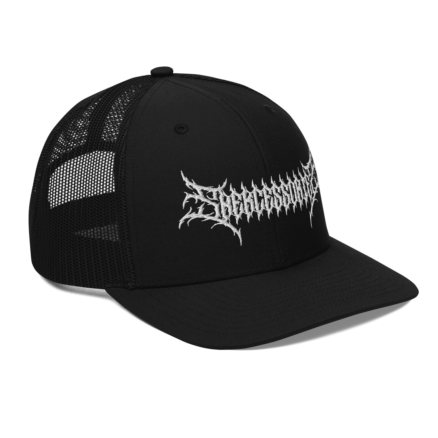 Snekcessories Death Metal Logo Trucker Hat