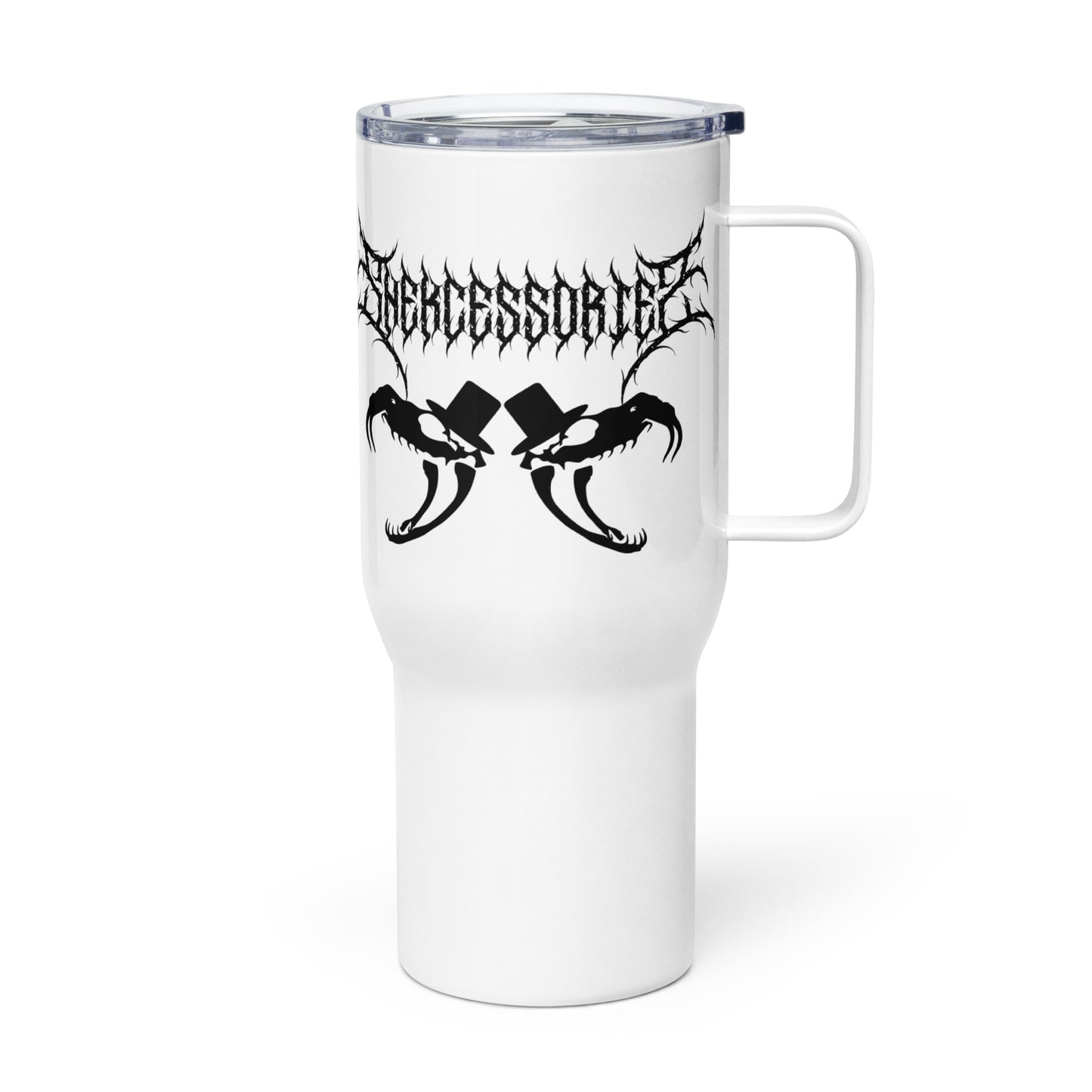 Snekcessories Death Metal Logo Travel Mug With Handle