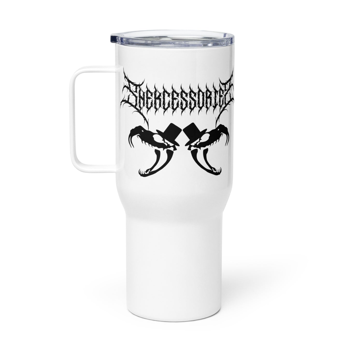 Snekcessories Death Metal Logo Travel Mug With Handle