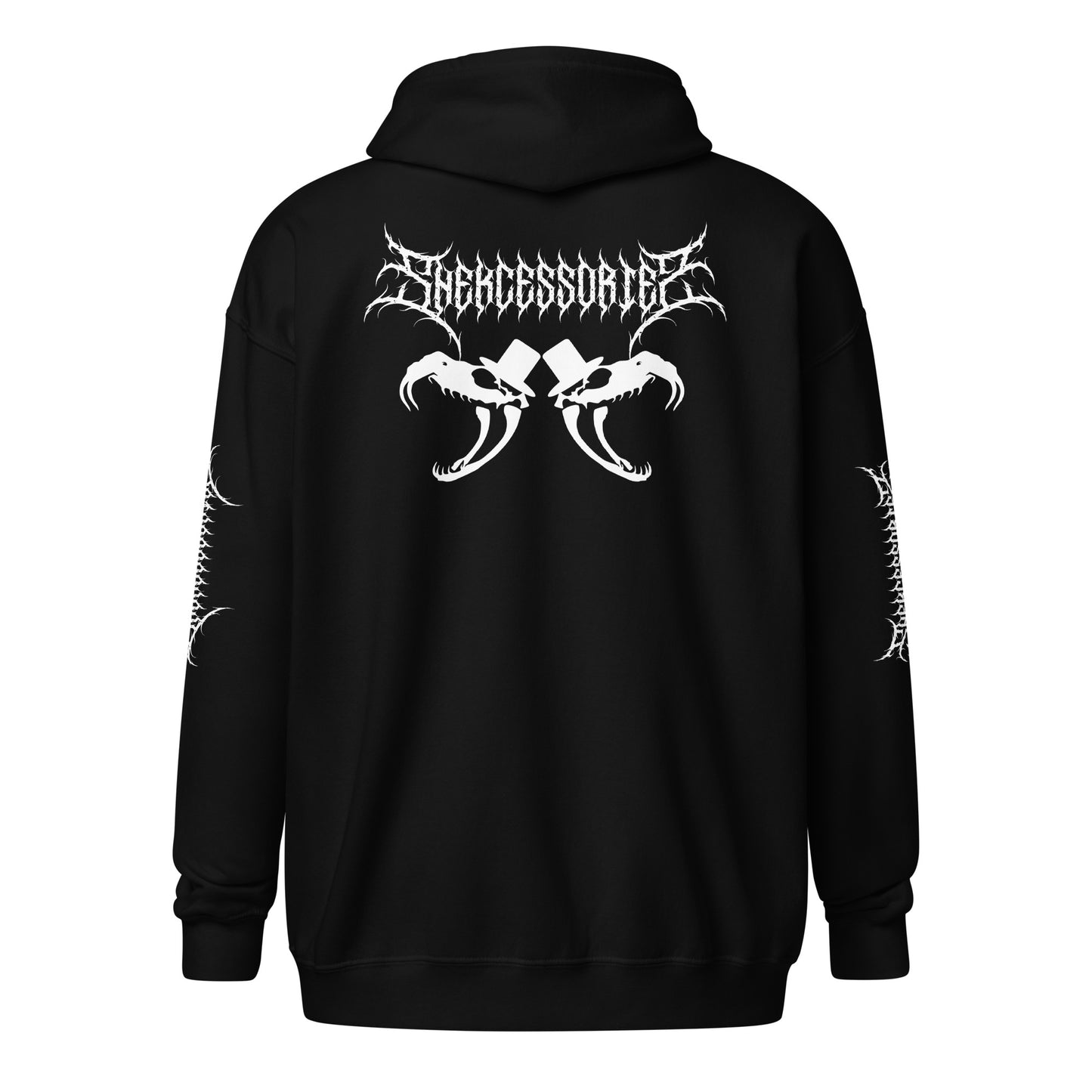 Snekcessories Death Metal Logo Zip Hoodie