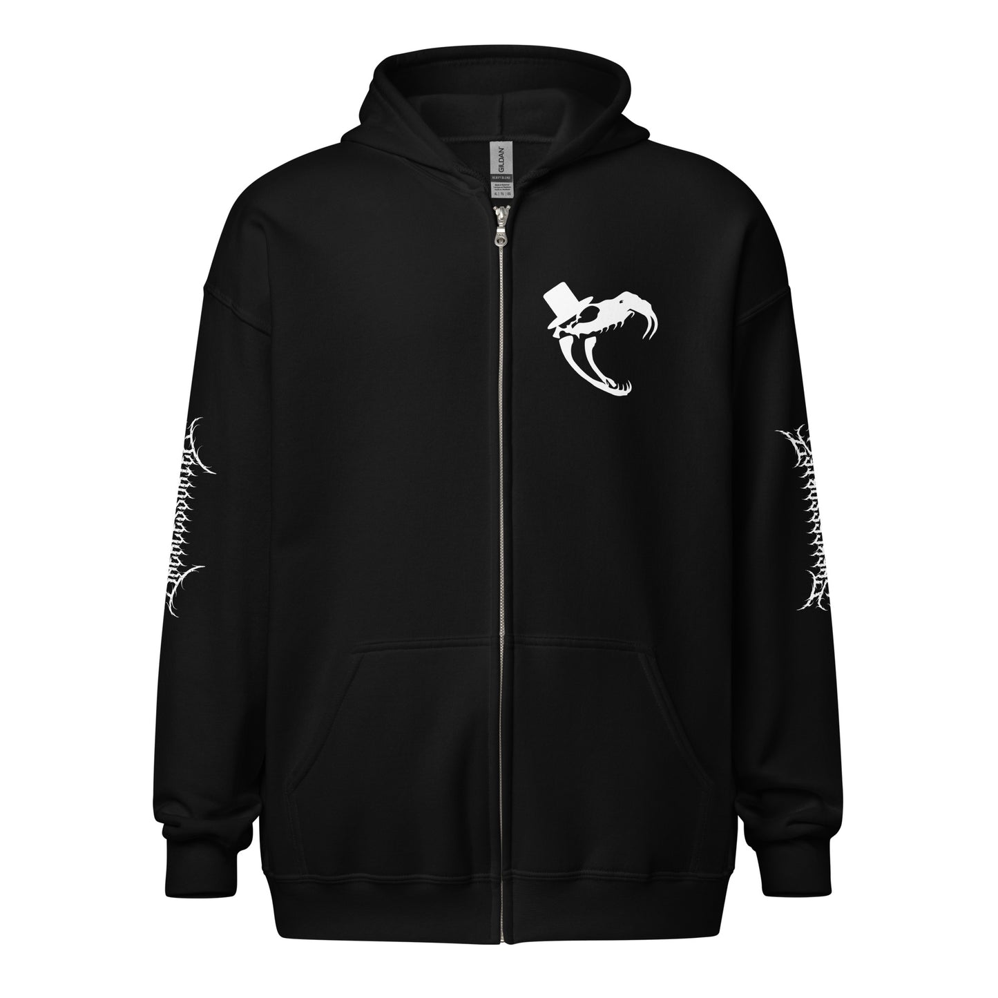 Snekcessories Death Metal Logo Zip Hoodie