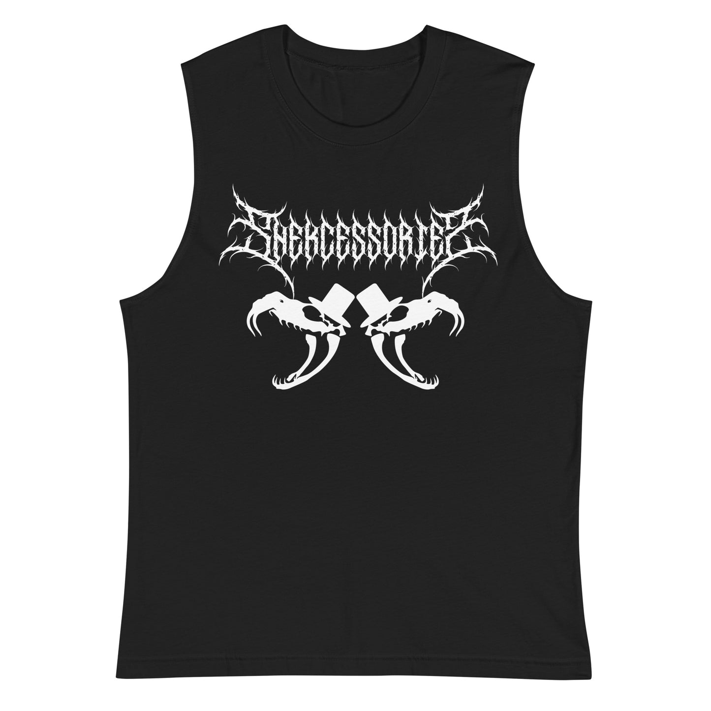 Snekcessories Death Metal Skull Logo Muscle Shirt